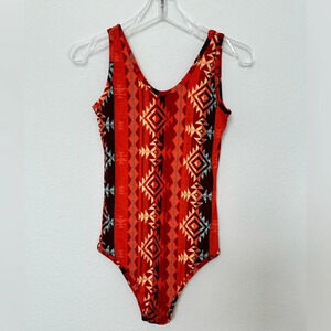 NWT Lucky &‎ Blessed Filly Flair Aztec Print Tank Top Body Suit Size Small